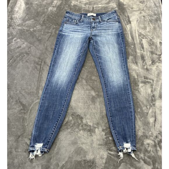 BKE Jeans Women’s Blue 25x27 Victoria Universal Fit Mid Rise Ankle Skinny Pants - Picture 1 of 10